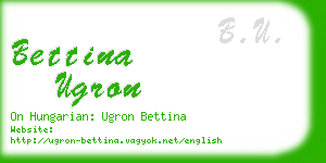 bettina ugron business card